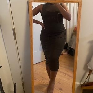 Mesh Green Midi Dress